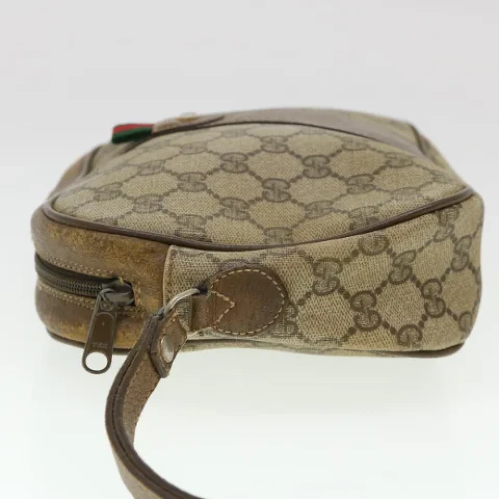 Gucci Vintage Pre-owned Canvas clutches Beige Dames