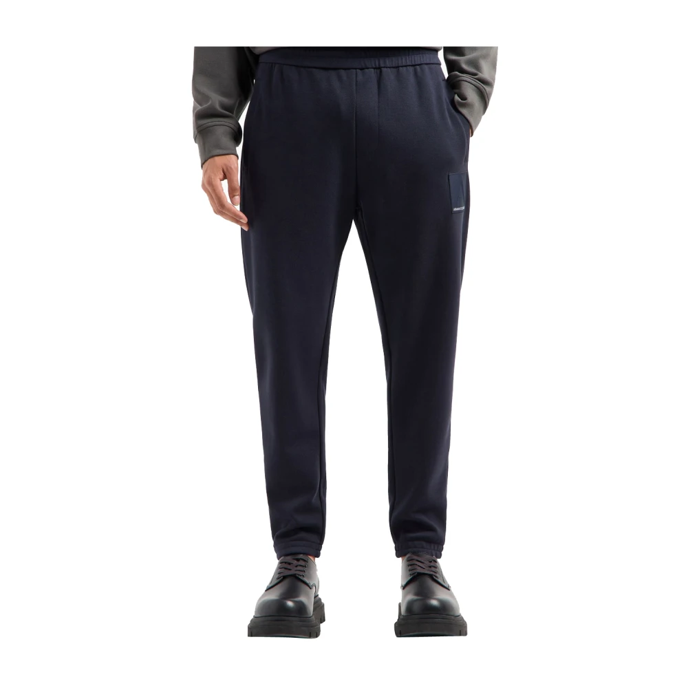 Armani Exchange Blauwe Sweatpants Met Relaxte Pasvorm Blue Heren