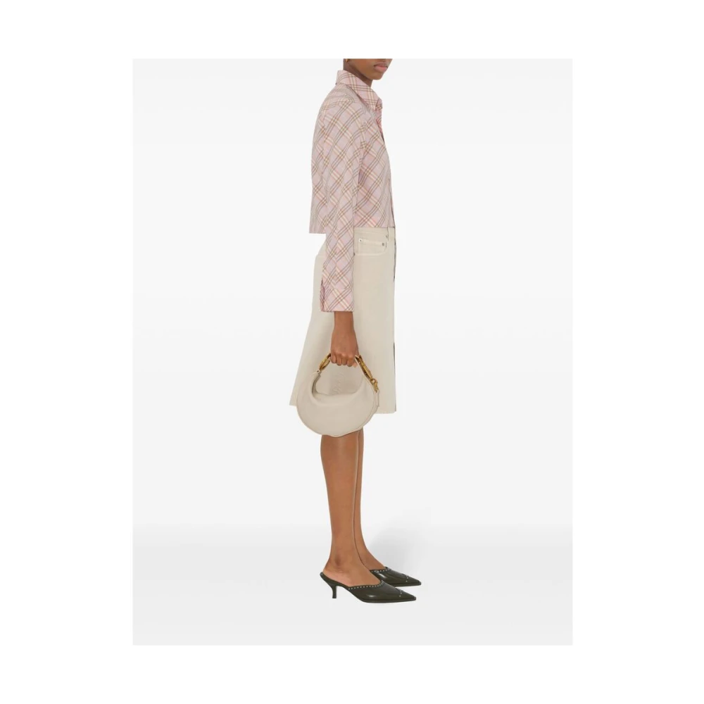 Burberry Vintage Check Patroon Katoenen Overhemd Pink Dames