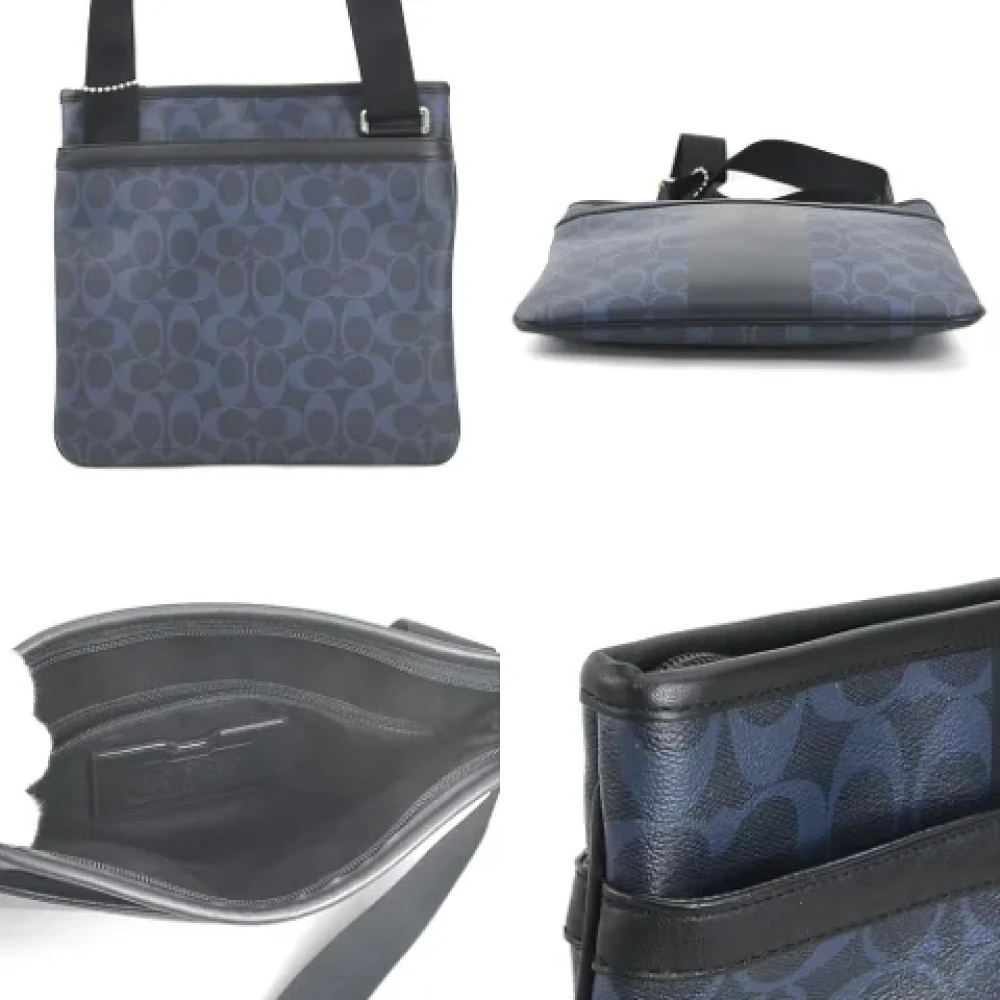 Coach Pre-owned Leather shoulder-bags Blue Dames