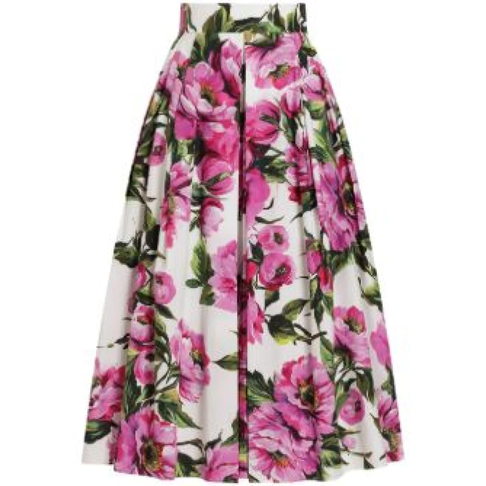 Dolce & Gabbana Midi Print Rok Multicolor Dames