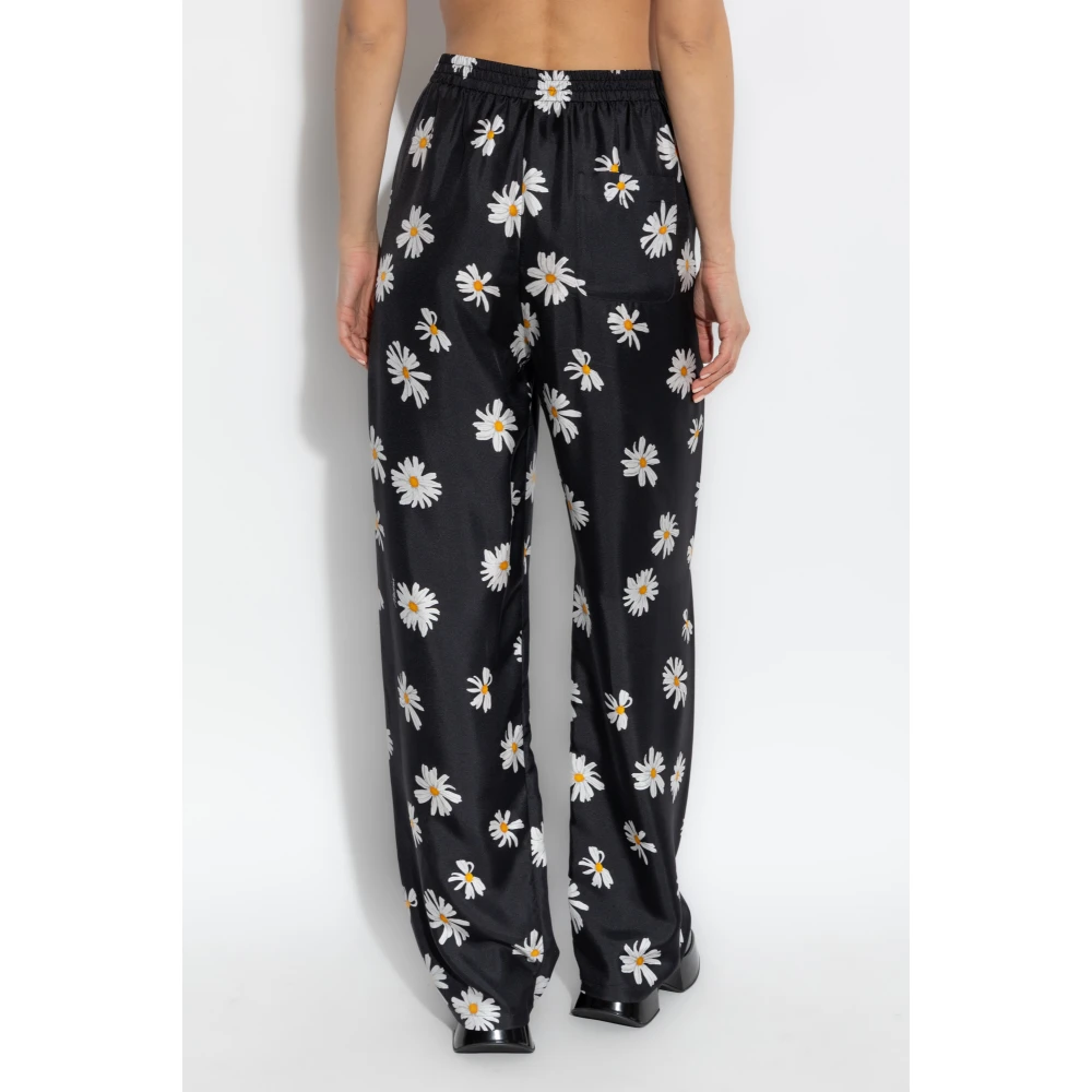 Moschino Zijden broek Black Dames