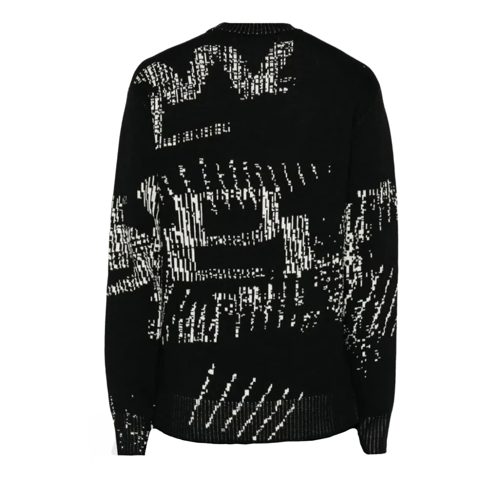 A-Cold-Wall Zwarte Wol Jacquard Trui Black Heren
