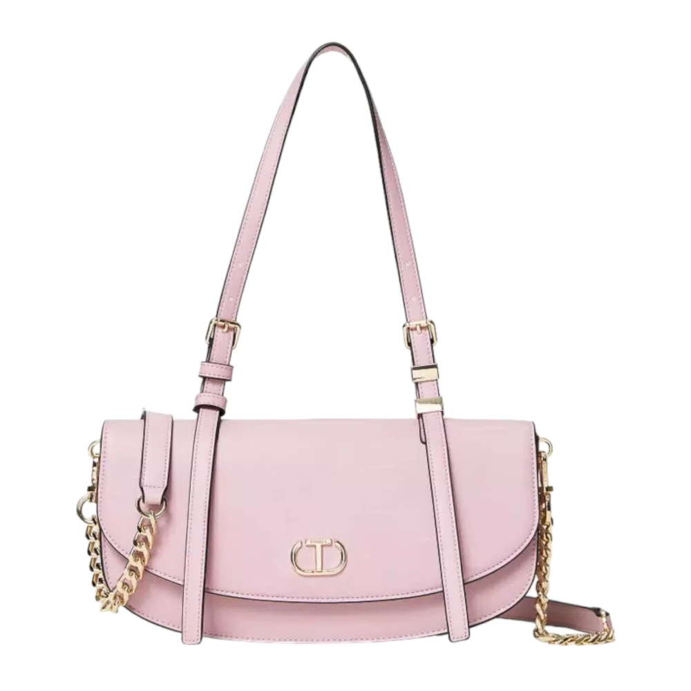 Twinset Donna Rosa Borsa A Spalla Con Fibbia Color Oro - Immagine 3