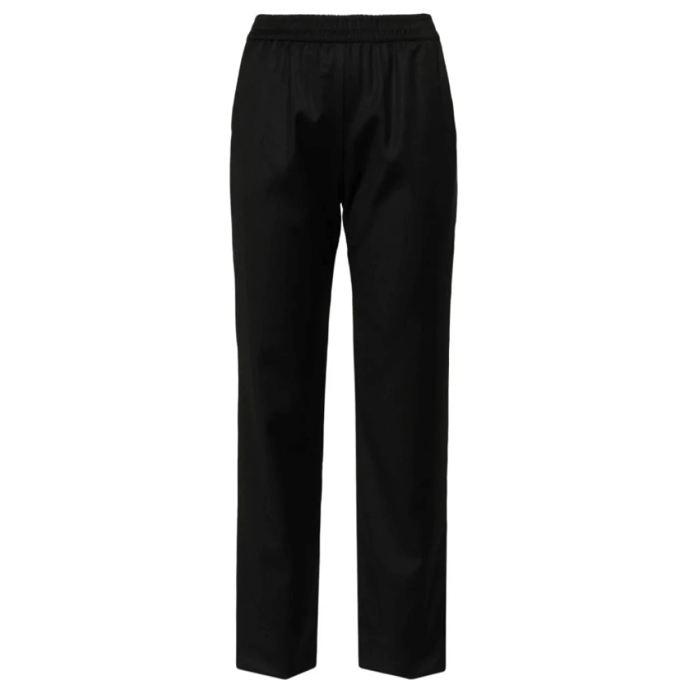 Ermanno Scervino Zwarte Wolmix Cropped Broek Black Dames