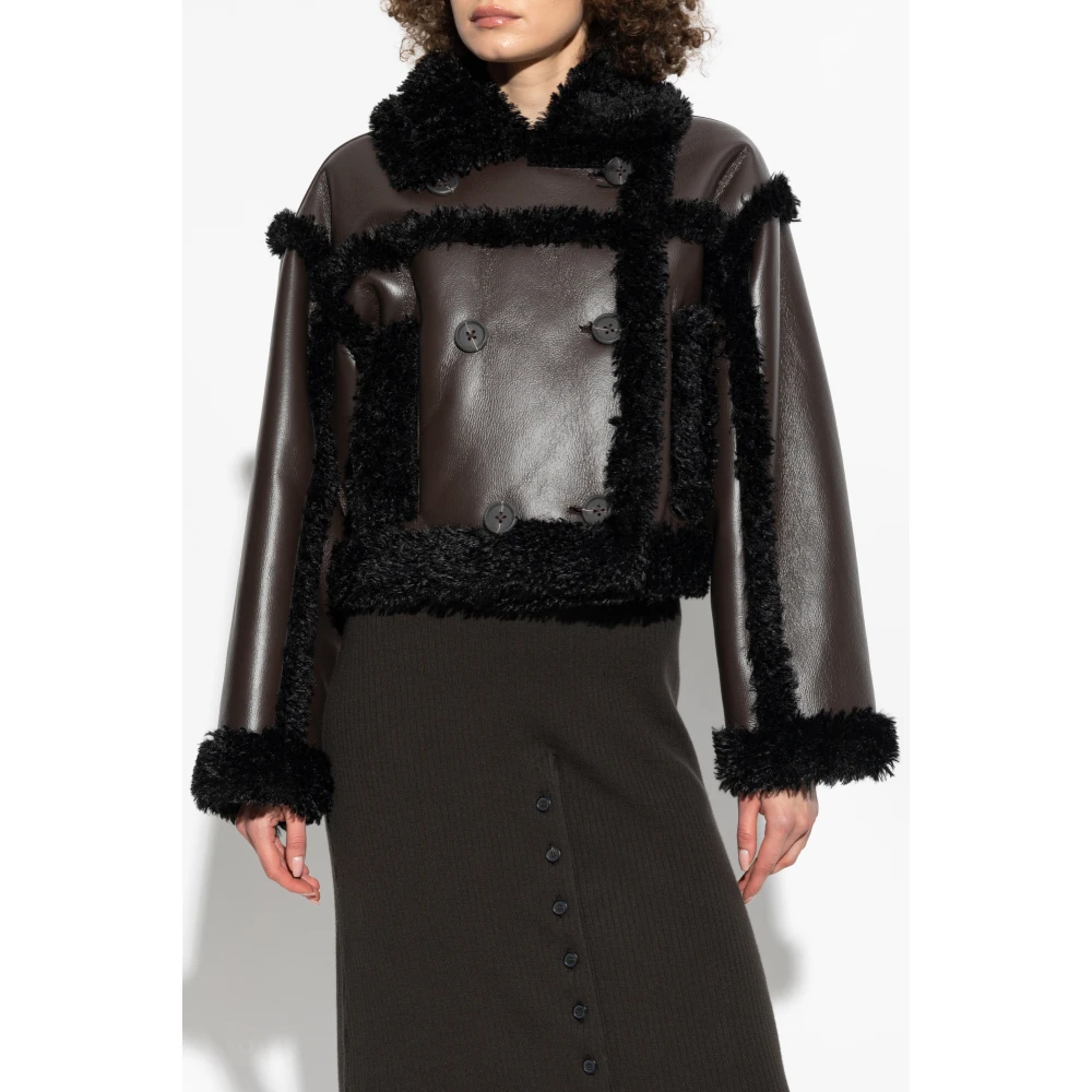 Stand Studio Faux Fur Jacket Kristy Brown Dames