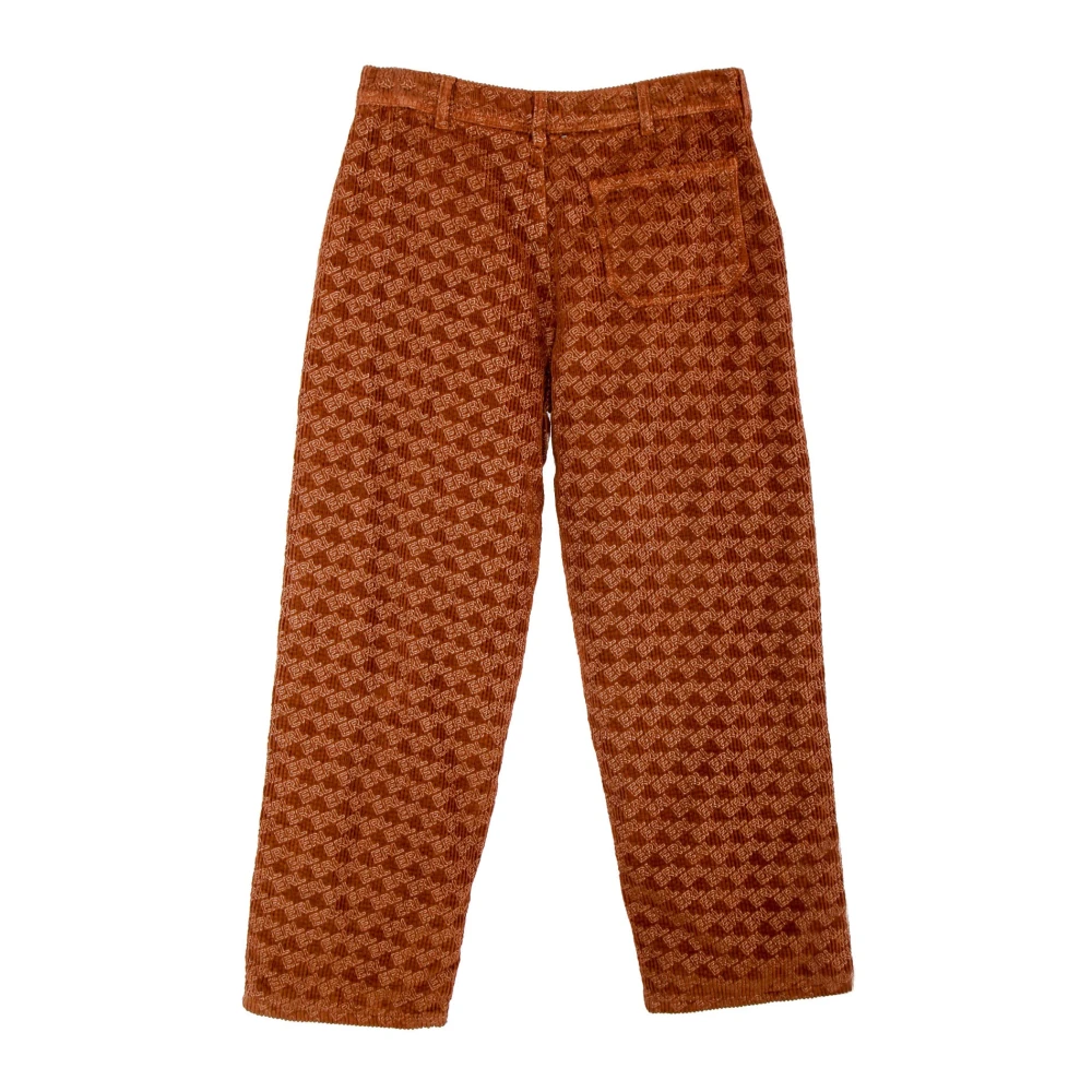 ERL Straight Trousers Brown Heren