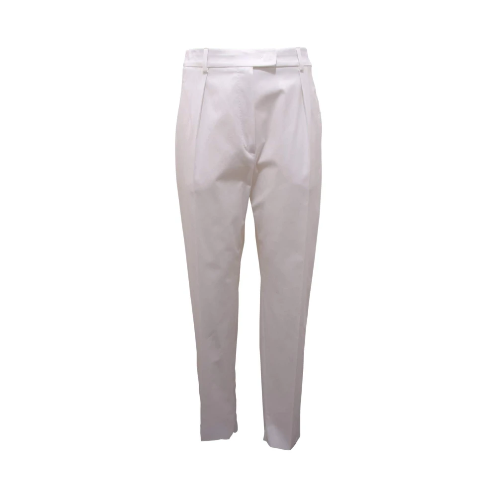 Max Mara Women's White Slim-Fit Trousers, Xs, Calante Trousers