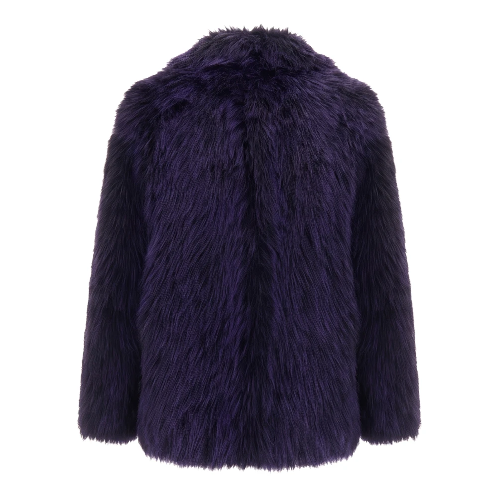 Patrizia Pepe Donna Viola - Giacca In Ecopelliccia - Jackets - M - Immagine 3