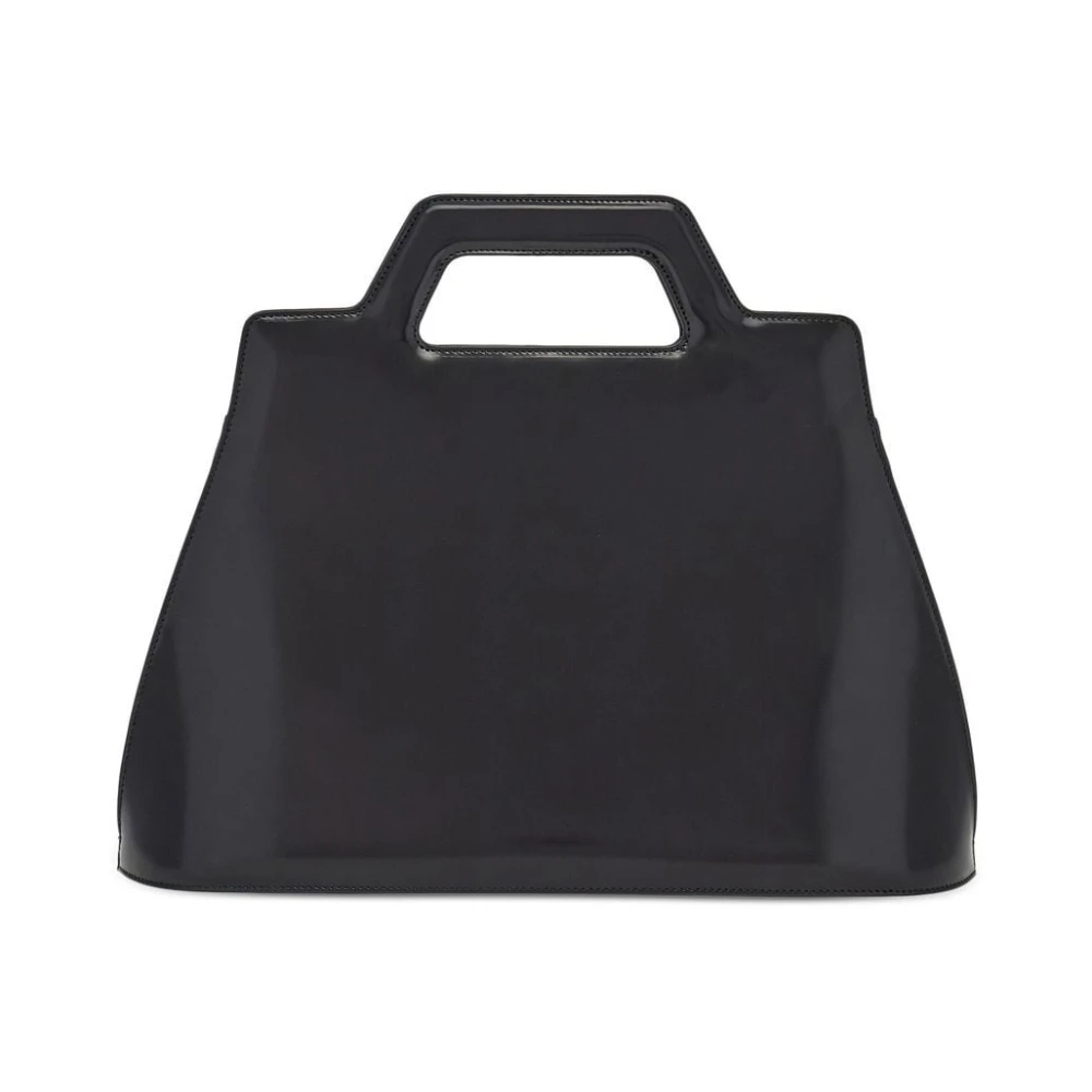 Salvatore Ferragamo Zwarte Wanda Leren Handtas Black Dames