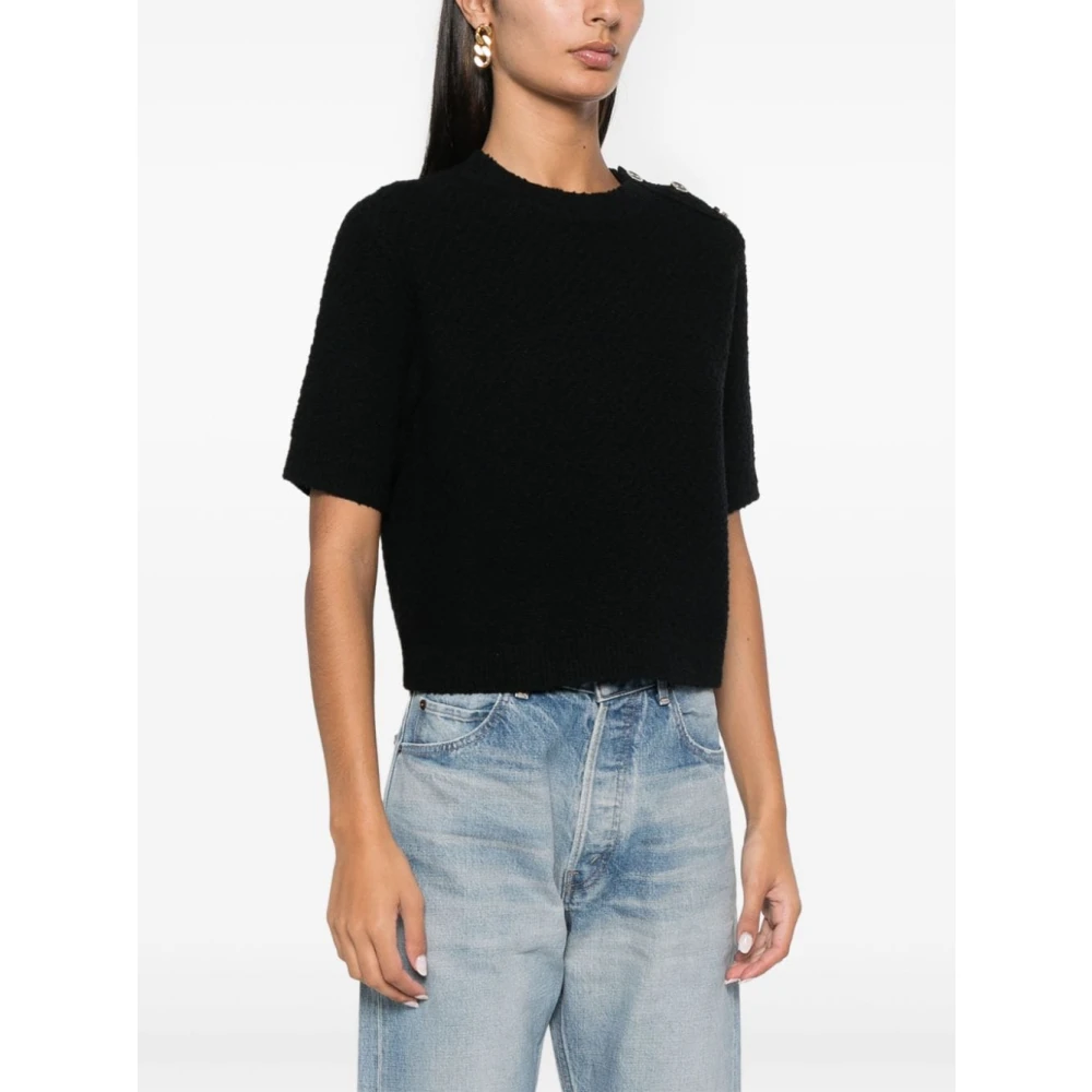 Gucci Zwarte Ronde-Hals Gebreide Trui Sweater Black Dames
