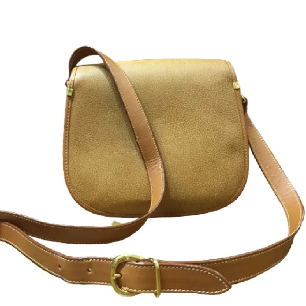 Gucci Vintage Pre-owned Leather shoulder-bags Beige Dames