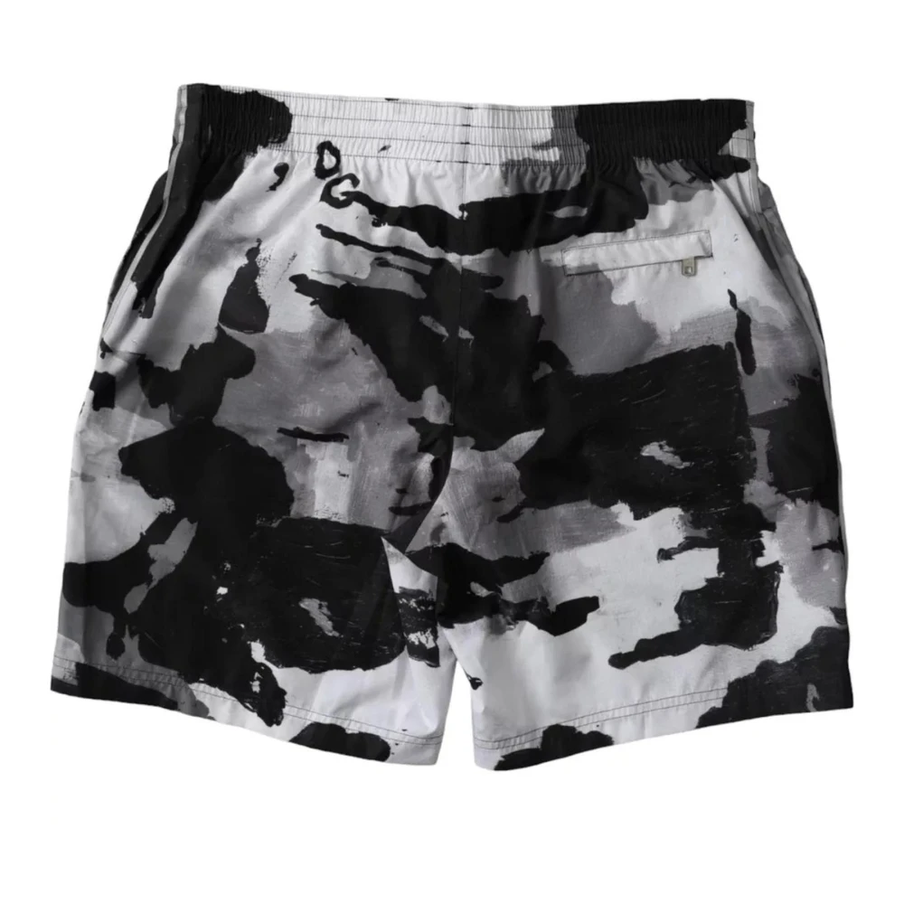 Dolce & Gabbana Camouflage Logo Zwemshorts met Zakken Multicolor Heren