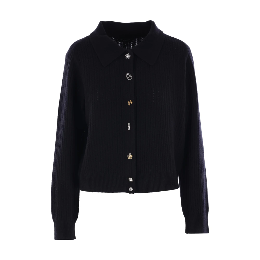 Marc Jacobs Zwarte Gebreide Vest Trui Black Dames