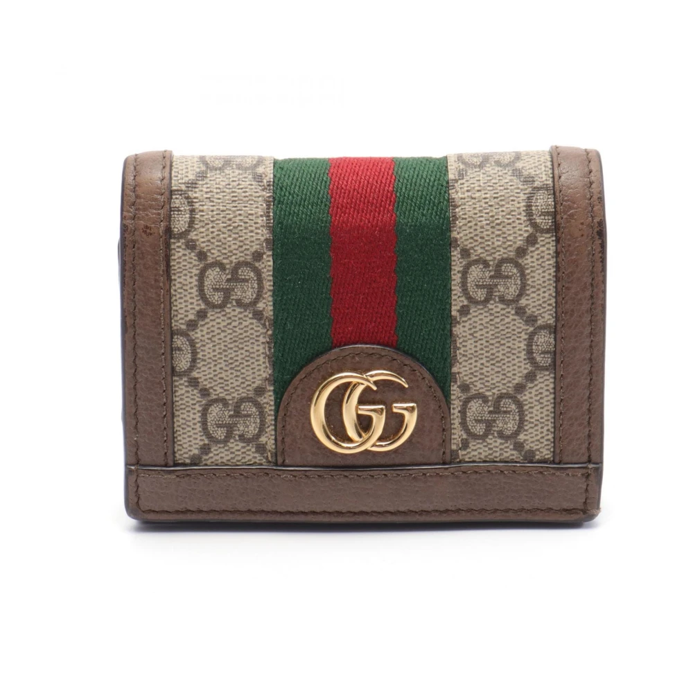 Gucci Vintage Ophidia Plånbok - Kompakt och Stilren Beige, Dam