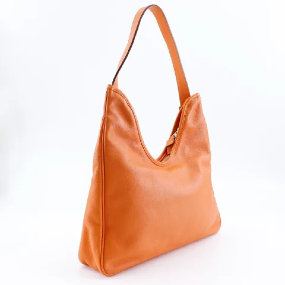 Hermès Vintage Pre-owned Leather shoulder-bags Orange Dames