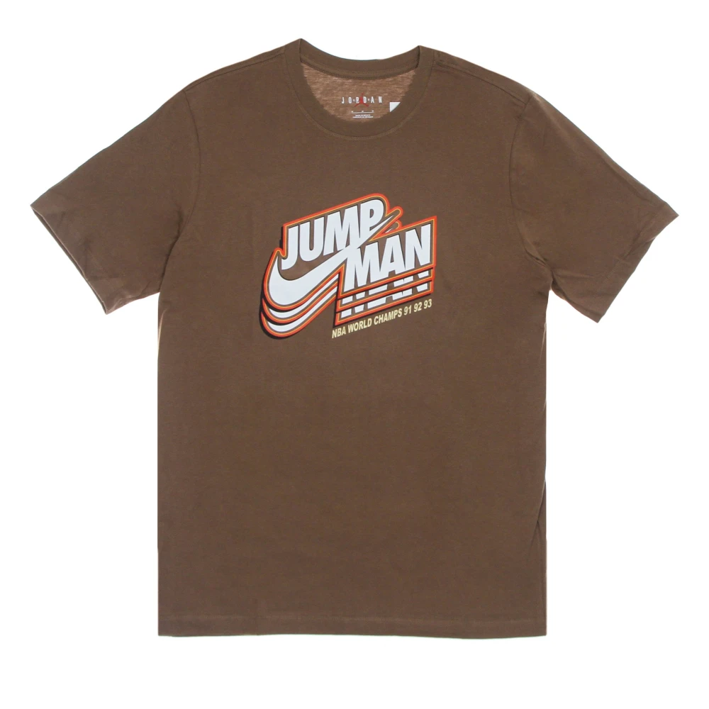 Jordan Archaeo Brown Tee met Jumpman Logo Brown Heren