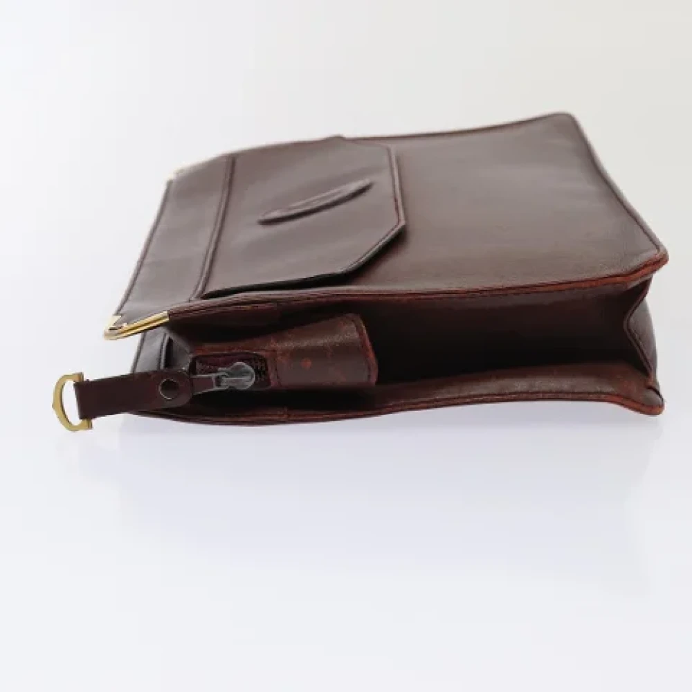 Cartier Vintage Pre-owned Leather clutches Red Dames