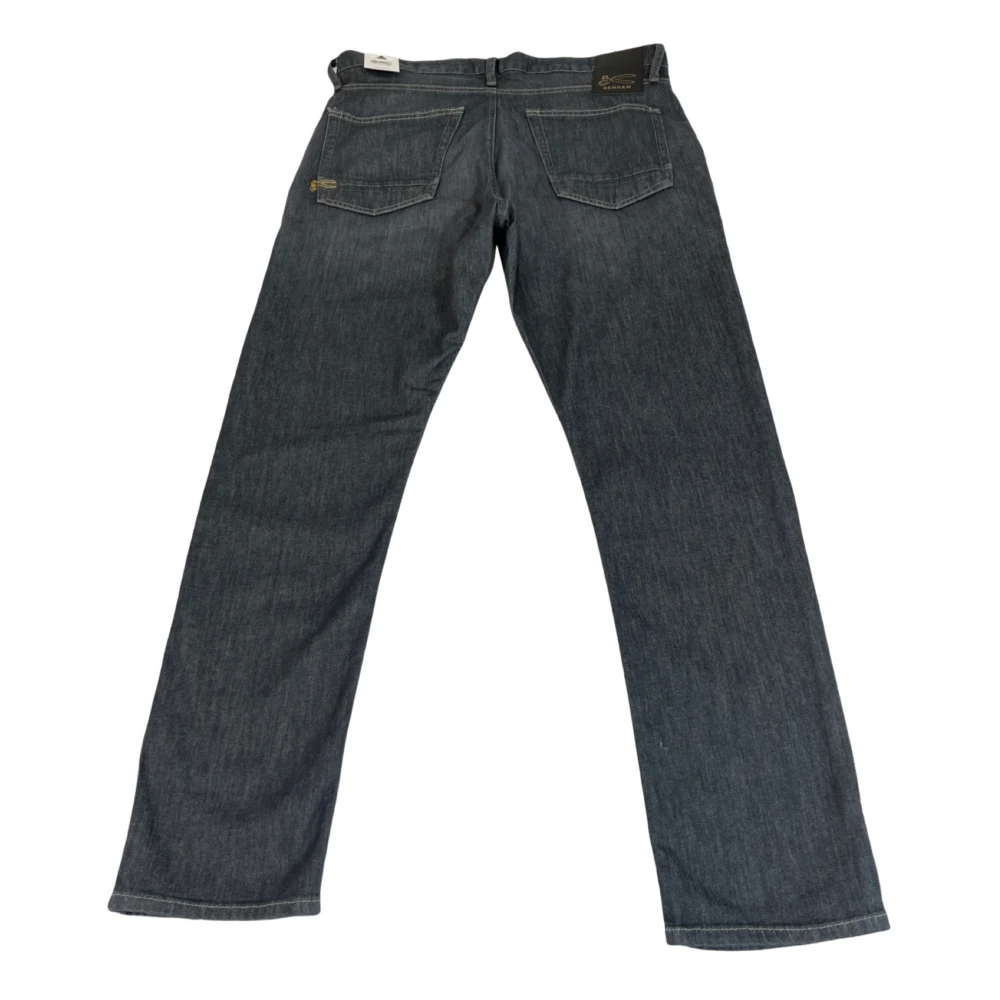 Denham Grijze Carrot Fit Jeans met knoopsluiting Gray Heren