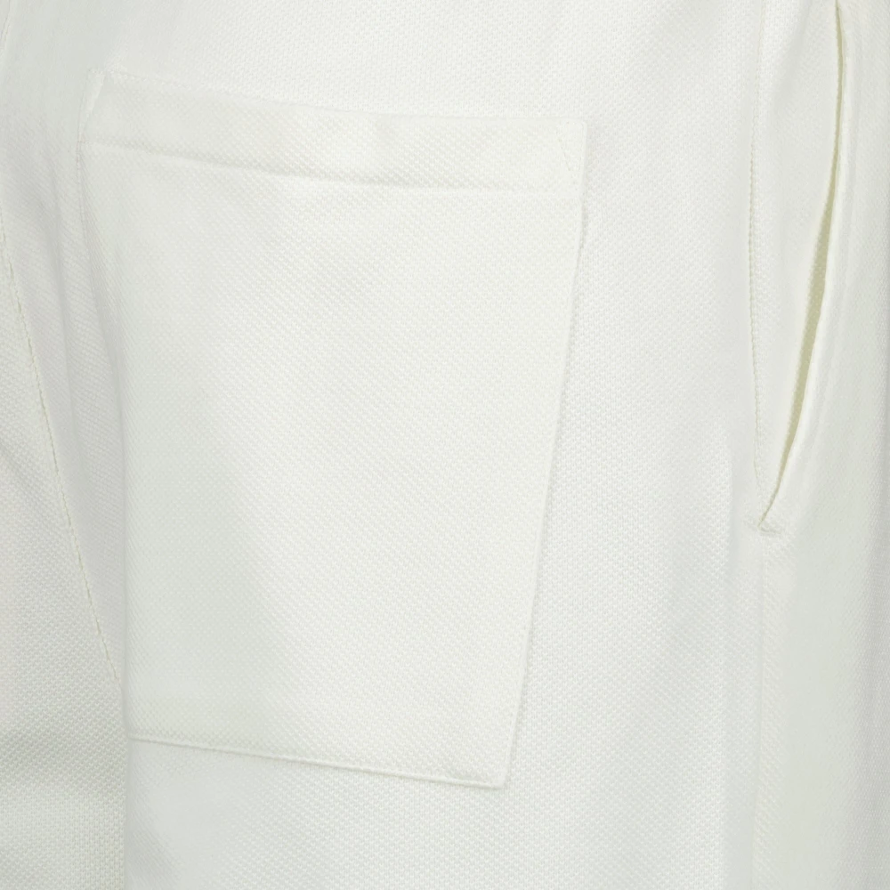 Drole de Monsieur Witte Piqué Katoenen Shorts Lente-Zomer 2025 White Heren
