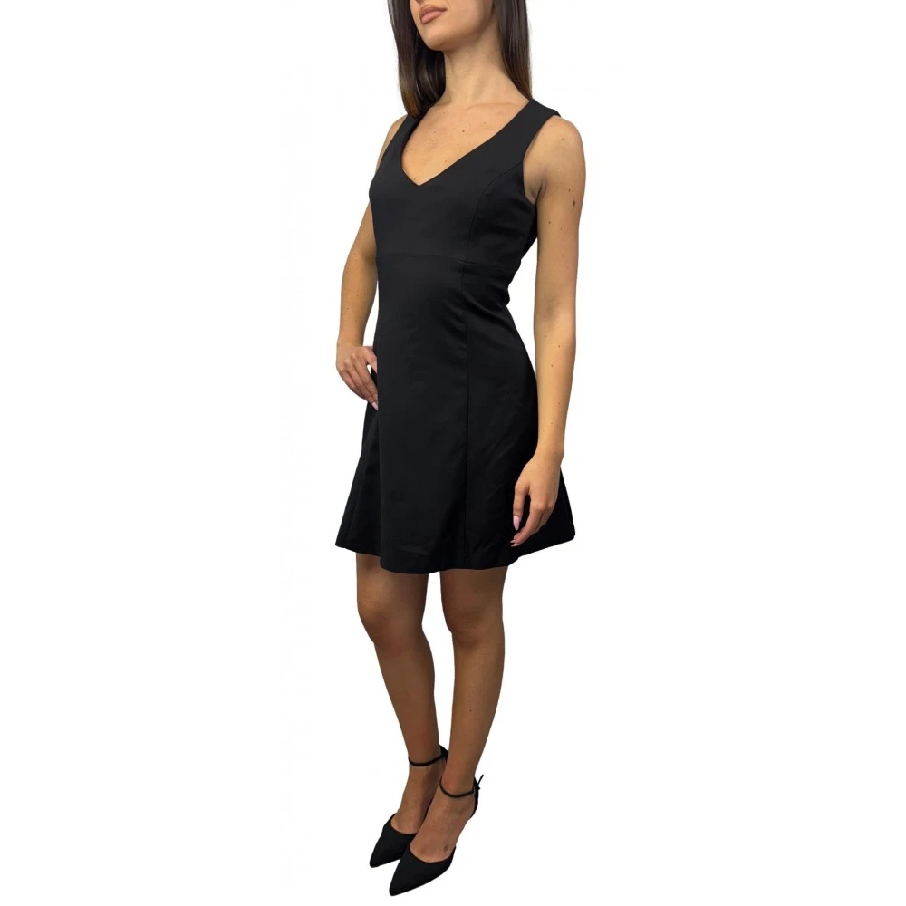 Fracomina Zwarte mouwloze jurk Black Dames