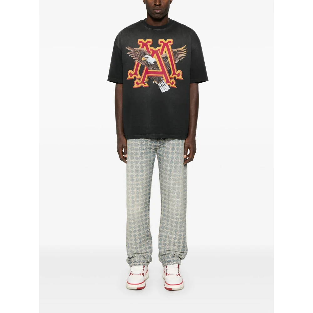 Amiri Vintage Crew Neck T-shirt Zwart Black Heren