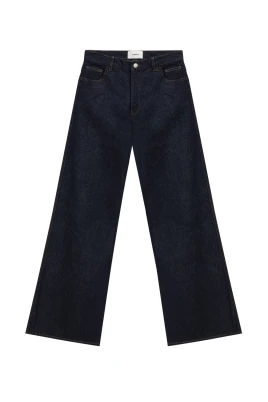 Högmidjade vida jeans