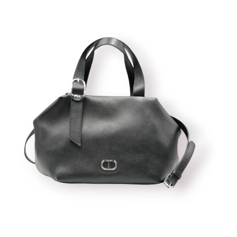 Twinset Leren tassen Black Dames
