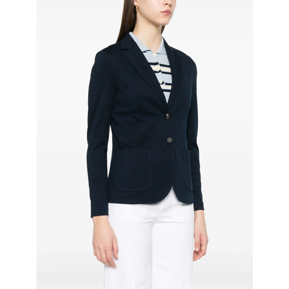 Circolo 1901 Blauwe Jas met Voorknoopsluiting Blue Dames