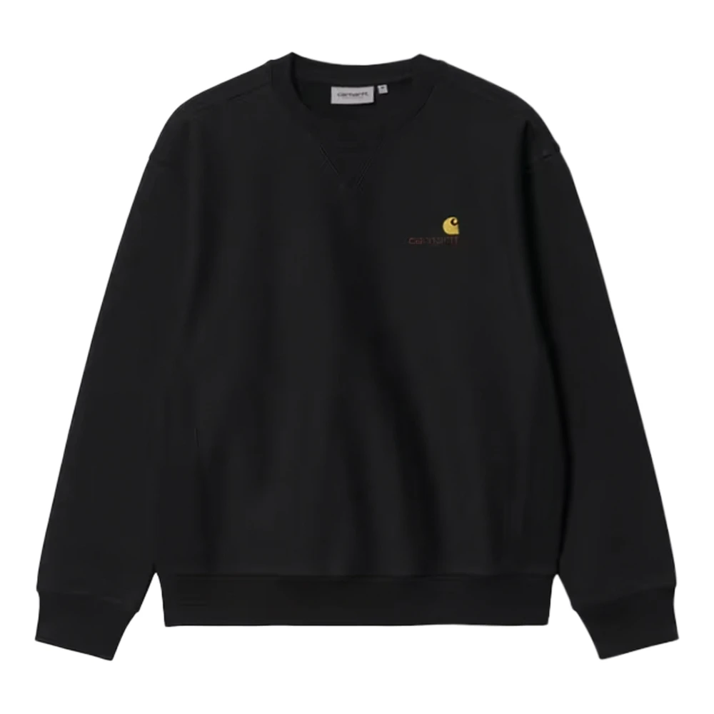 Carhartt Wip Men's Black Sweatshirts, Xl, American Script Sweat