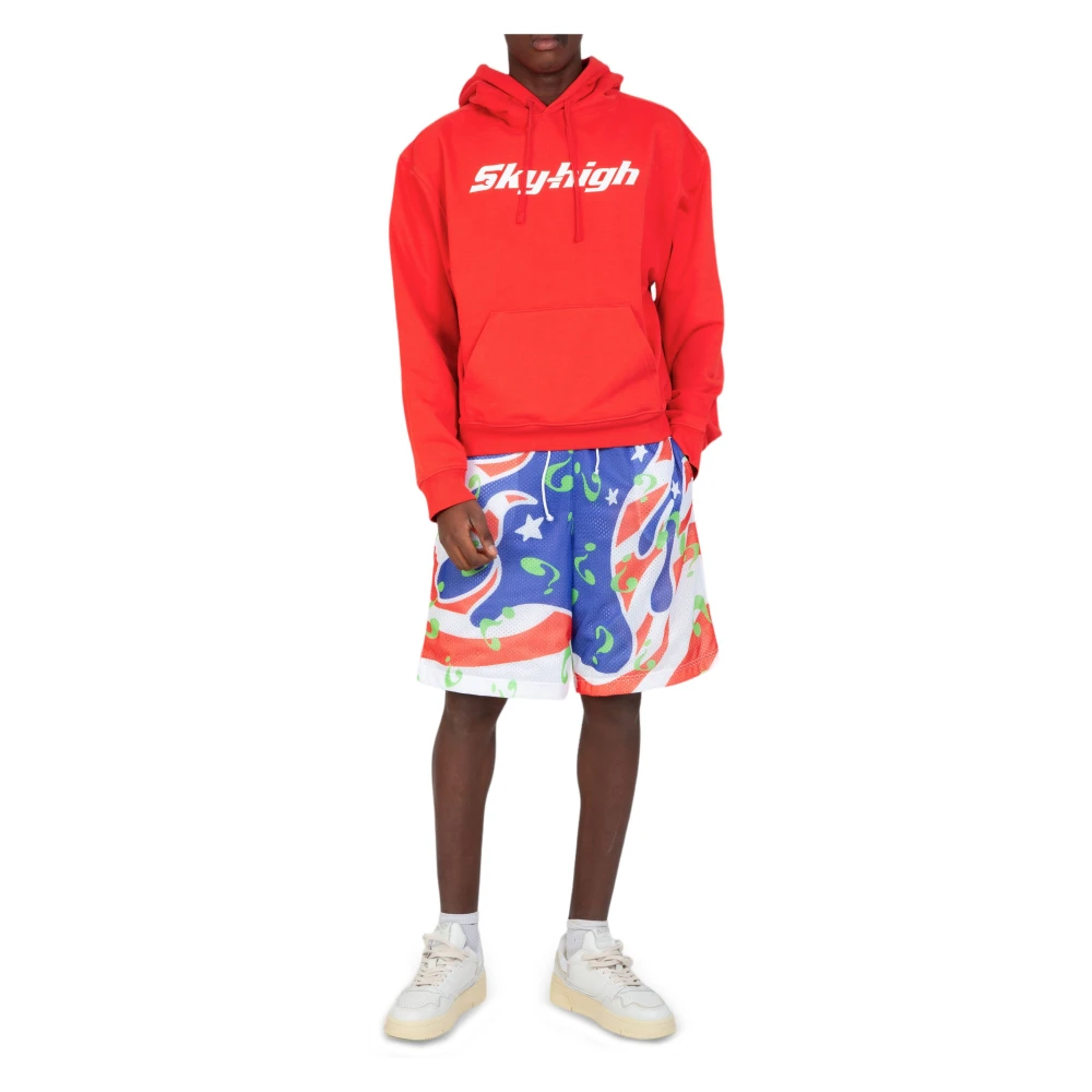 SKY High Farm Flame Flag Mesh Shorts in Blauw Multicolor Heren