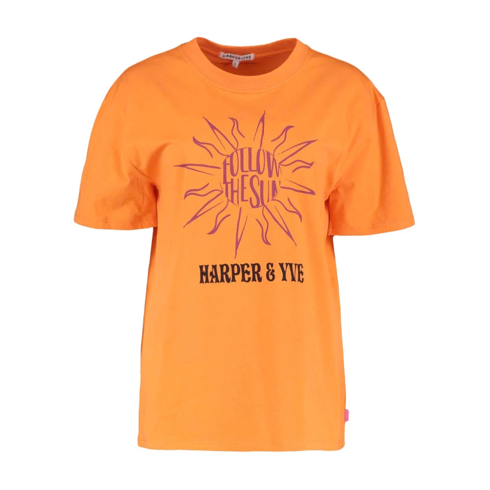 Harper & Yve Harper Yve T-shirt Ss24D300 Follow Orange Dames