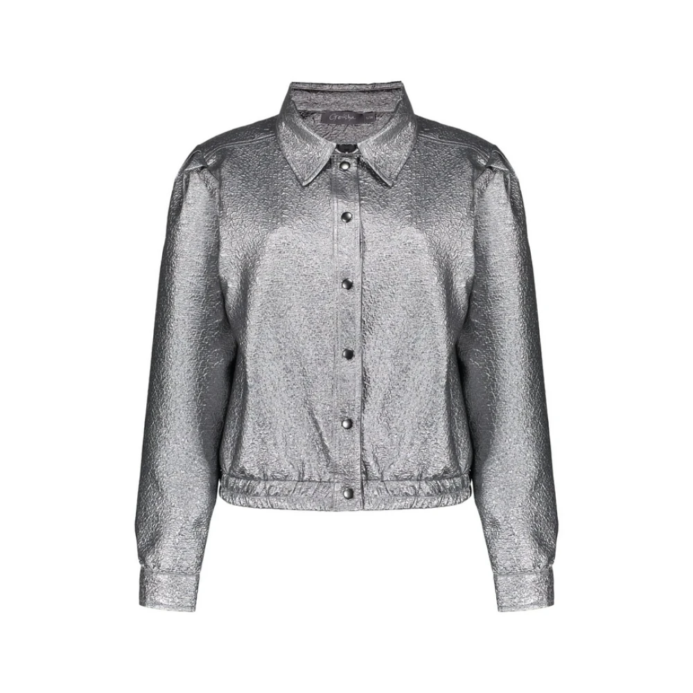 Geisha Jacquard Bomberjack in Goud Gray Dames