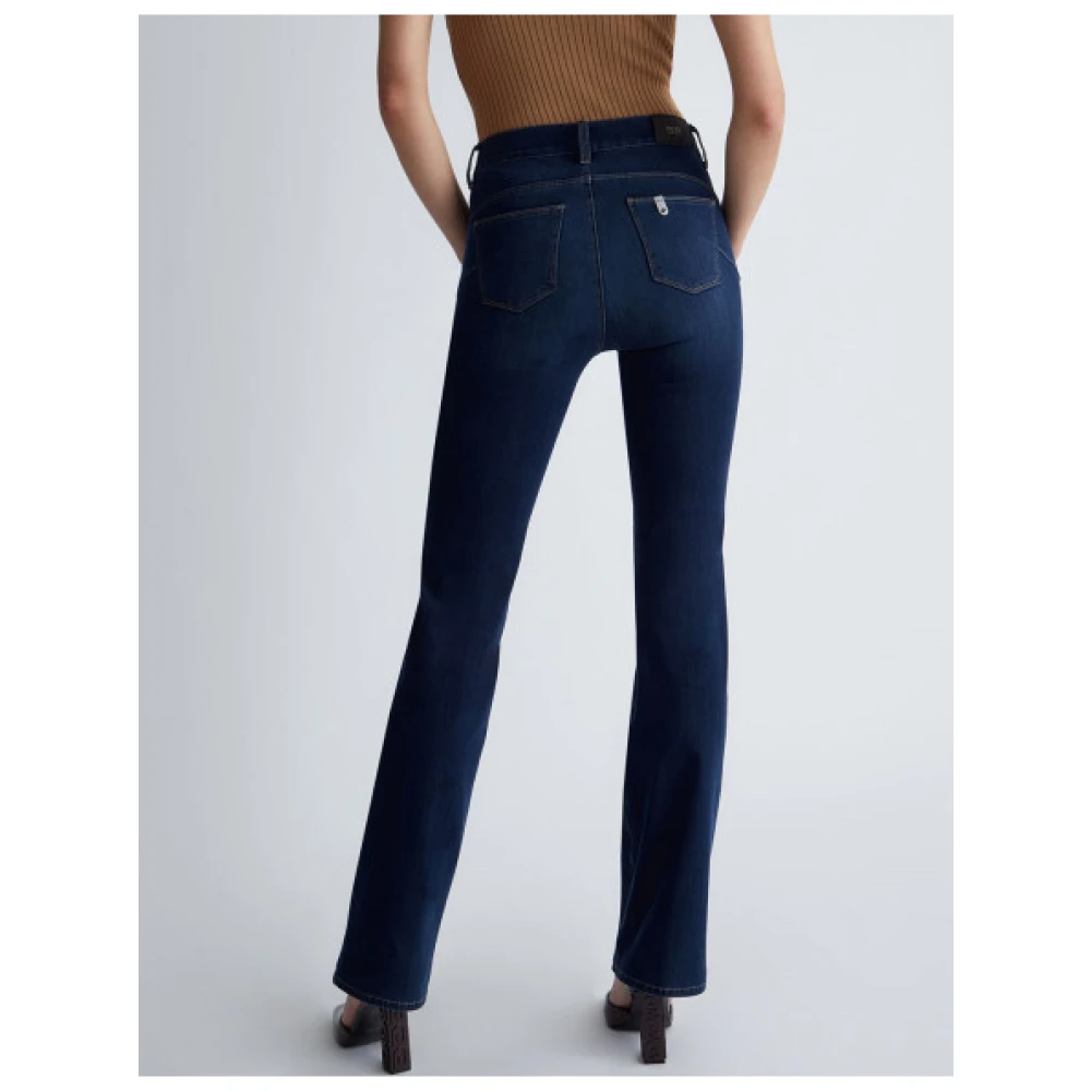 Liu Jo Bootcut Jeans met hoge taille Blue Dames