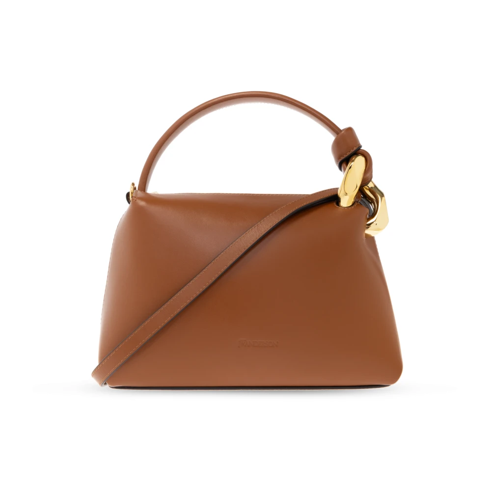 JW Anderson Bruine leren handtas met metalen knoop Brown Dames