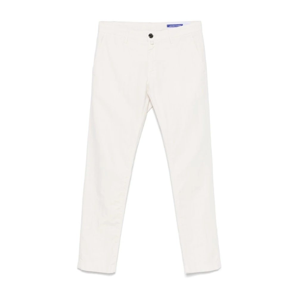 Jacob Cohën Beige Jeans met Witte Details Beige Heren