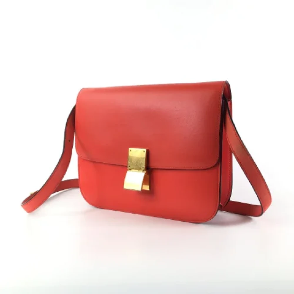 Celine Vintage Pre-owned Leather celine-bags Orange Dames