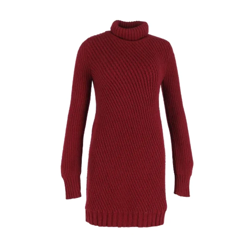 Celine Vintage Pre-owned Wool dresses Red Dames