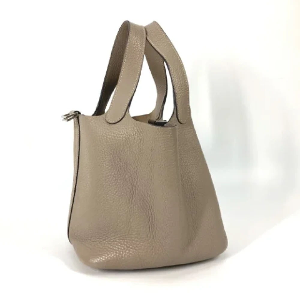Hermès Vintage Pre-owned Leather handbags Gray Dames