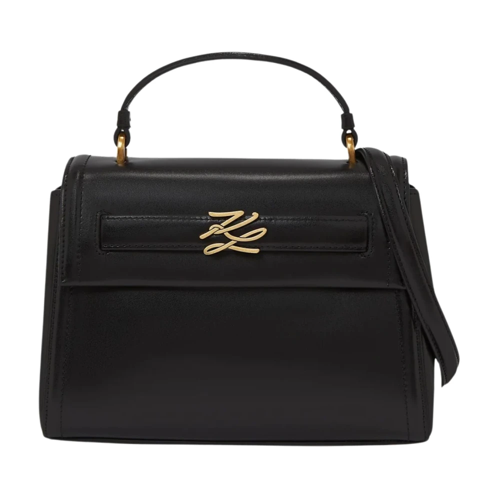 Karl Lagerfeld Black Handbags, Female, One Size, K Autograph Small Top Handle