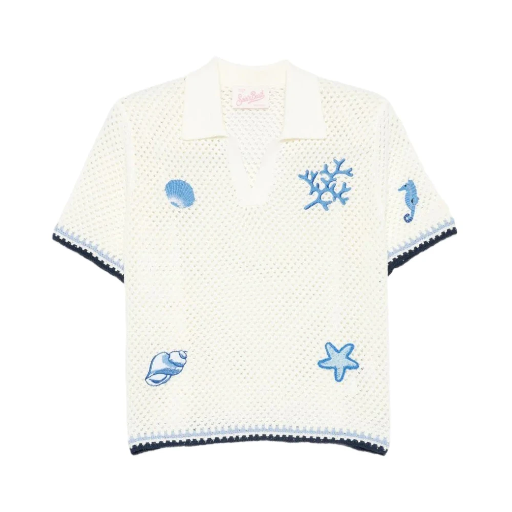 Mc2 Saint Barth Women's Multicolor Pixie Knit Polo - Polo Shirts - M - Tops