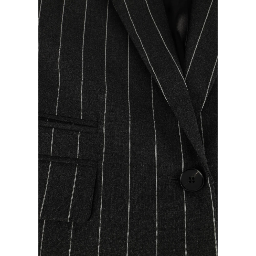 Co'Couture Gestreepte Pin Blazer voor Stijlvolle Vrouwen Gray Dames
