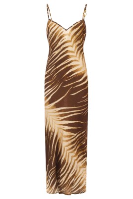 chinese dress ladies Just Cavalli Metallic Dress
