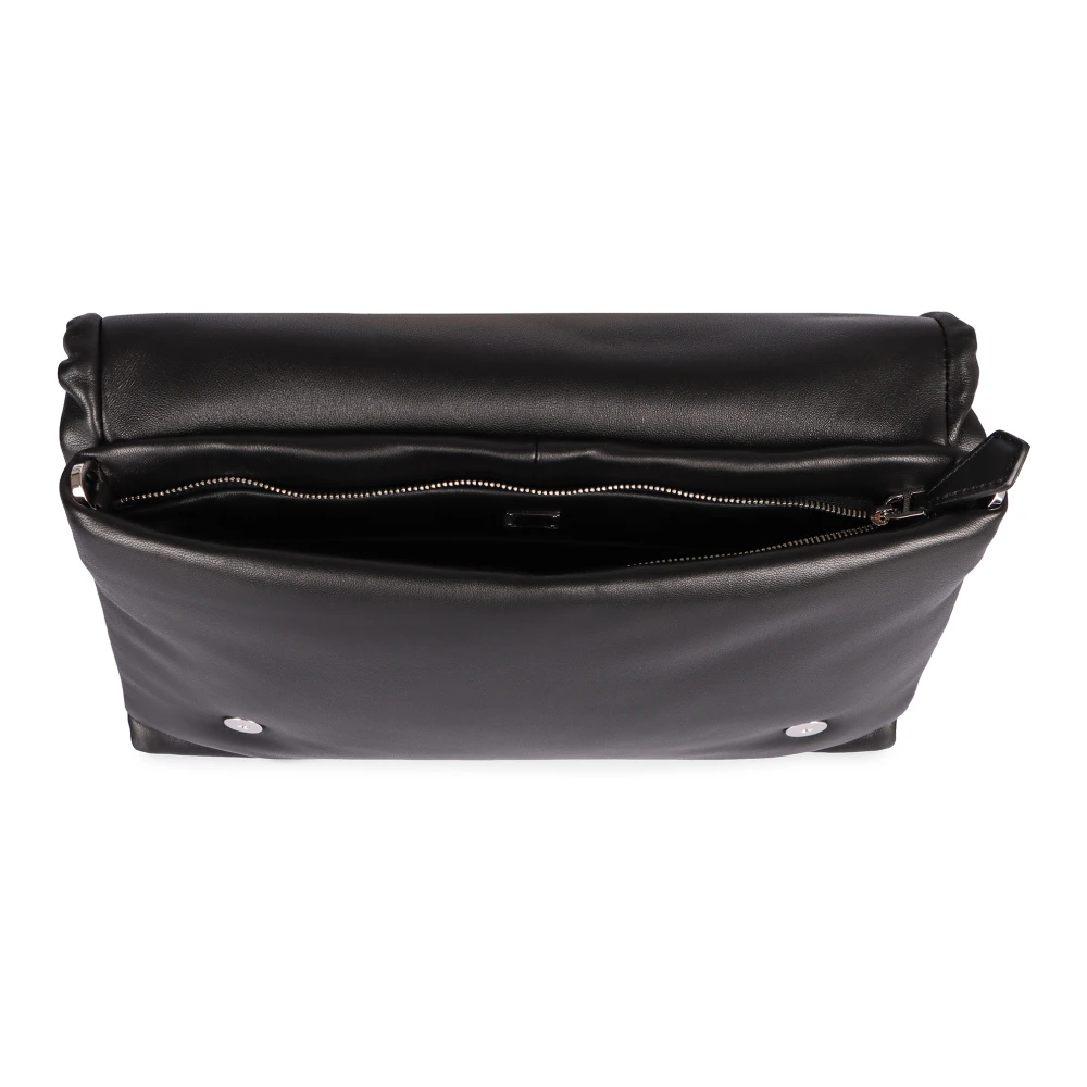 Dolce & Gabbana Stijlvolle Leren Crossbody Tas Black Heren