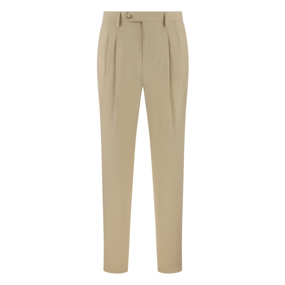 Boggi Milano Beige B Bomull Och Tencel Byxor