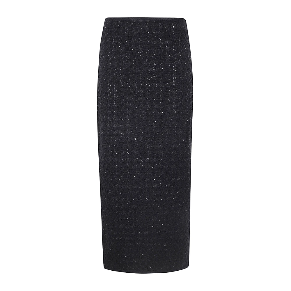 Rotate Birger Christensen Maxi Bouclé Rok Black Dames
