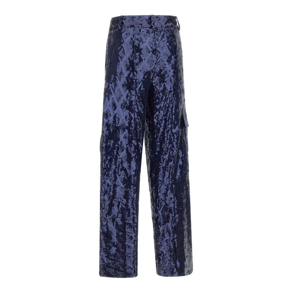 Rotate Birger Christensen Wijde broek Blue Dames