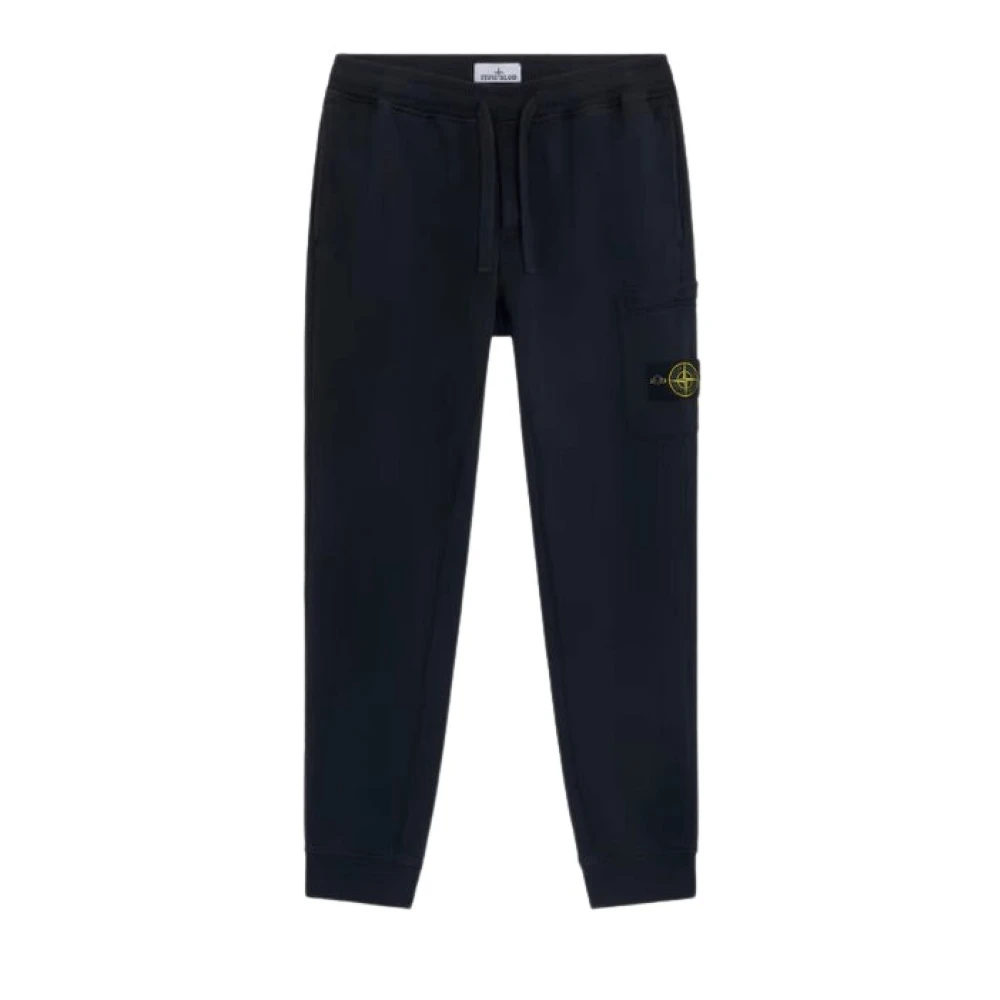 Stone Island Men's Blue Sweatpants, S, Fleece Joggers
