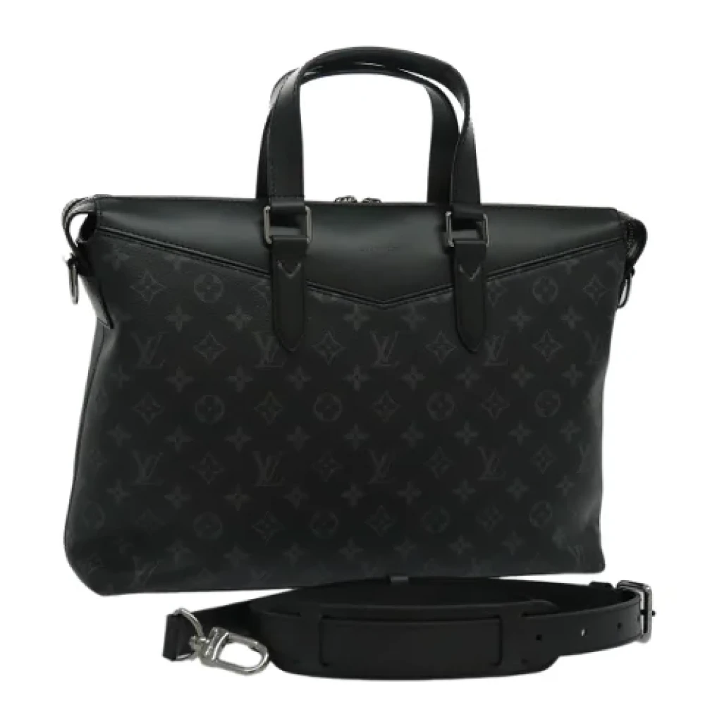 Louis Vuitton Vintage Pre-owned Canvas briefcases Black Dames