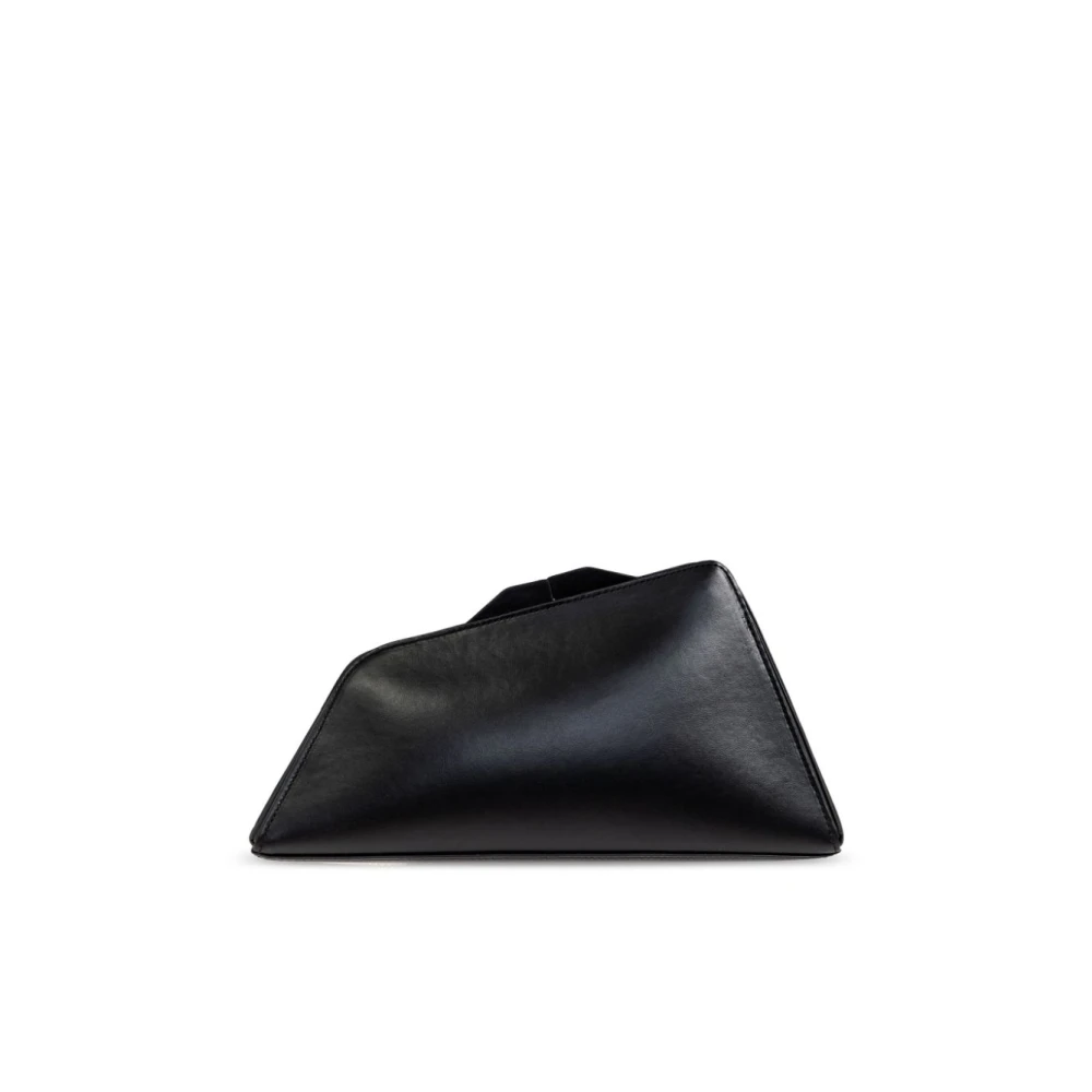 The Attico Zwarte Magnetische Sluiting Asymmetrisch Ontwerp Tas Black Dames